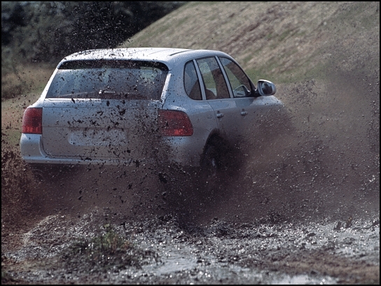 2004 Porsche Cayenne in the mud (Photo: Porsche)