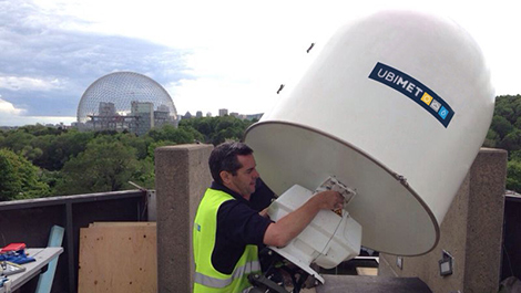 UBIMET equipment set up in Montreal. 