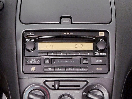 2003 Toyota Celica GT-S single-disc CD audio system (Photo: Toyota)