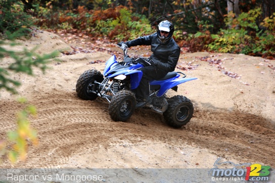 Photos - Yamaha Raptor 250 vs Kymco Mongoose 250 : comparative test